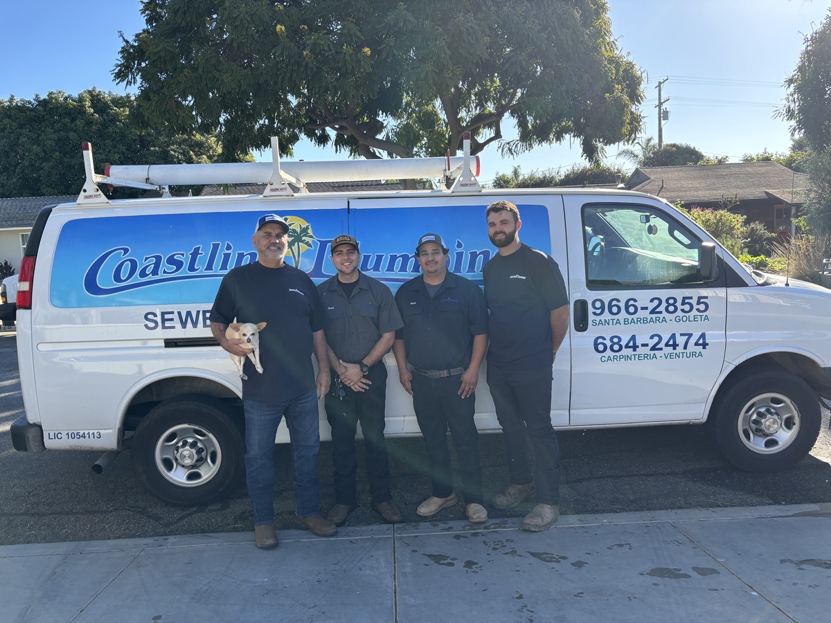 Coastline Plumbing Inc crew and service van, Ventura CA 93003